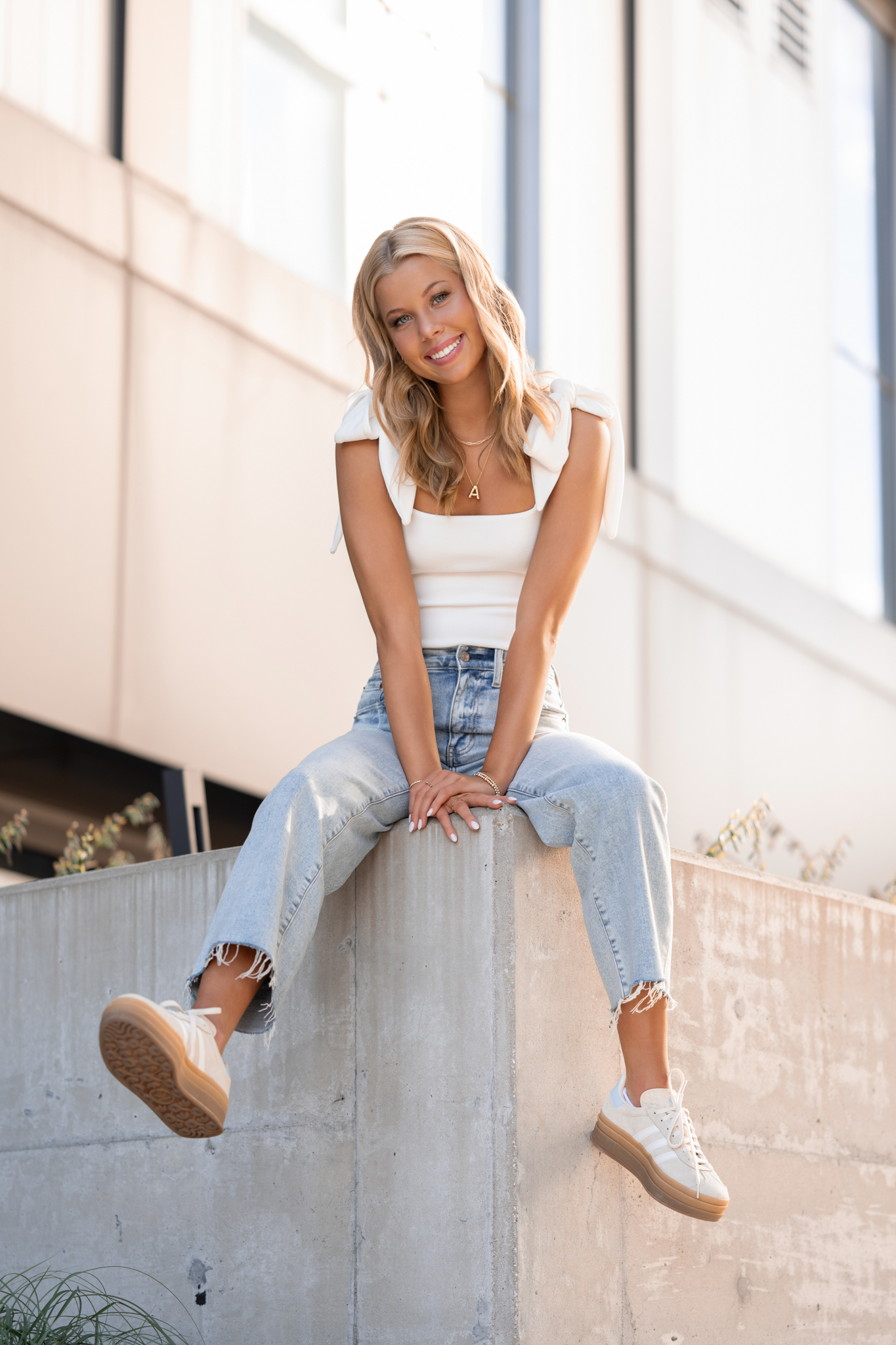 High school senior portraits in Iowa City with natural light