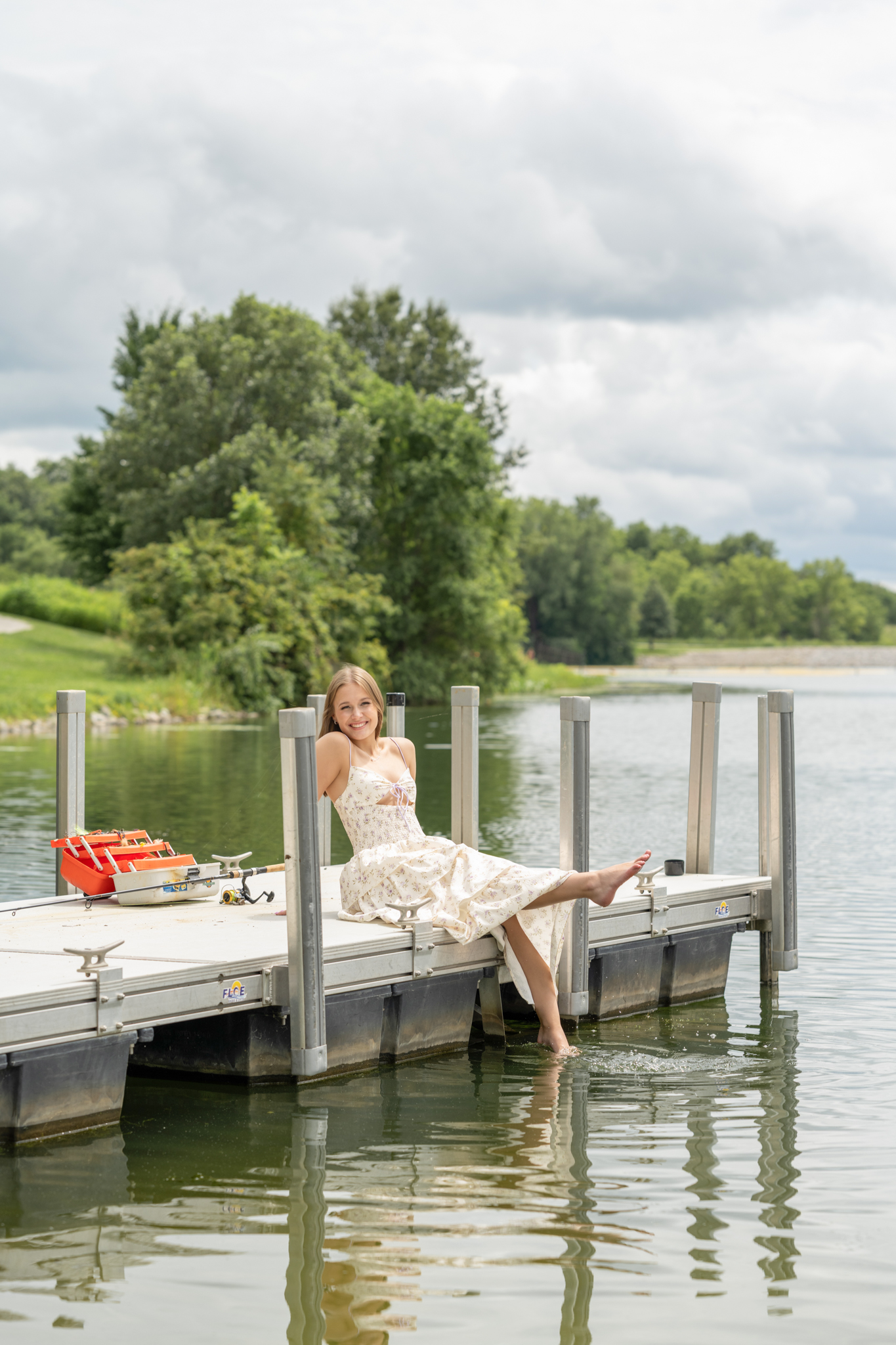 Iconic fishing dock in Oxford, Iowa's F.W. Kent Park